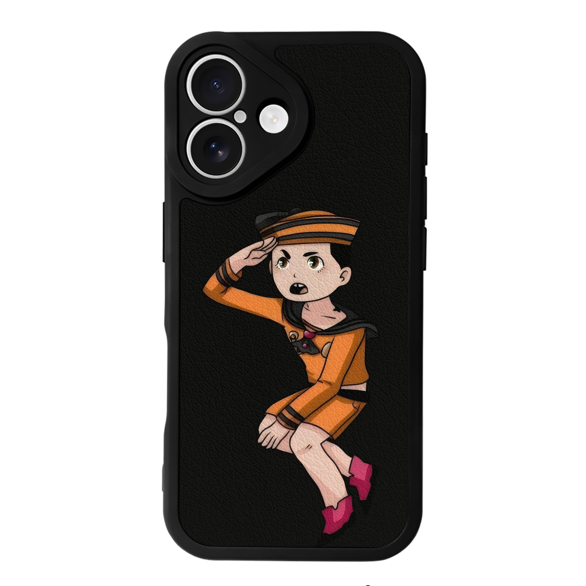 （画像用） ジョジョの奇妙な冒険 東方定助 JoJo's Bizarre Adventure Higashikata Josuke 【iPhone 16シリーズ対応】シリコンスマホケース（レザー調） 材質：シリコン